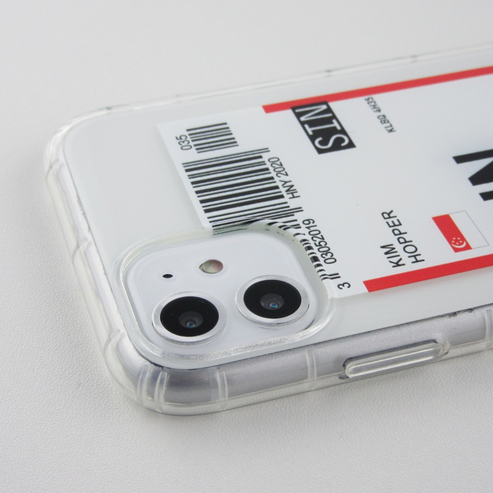 Coque iPhone 11 - Boarding Card Singapore