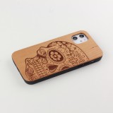 Hülle iPhone 11 - Holz Totenkopf