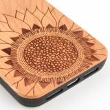 Hülle iPhone 11 - Holz Sonnenblume