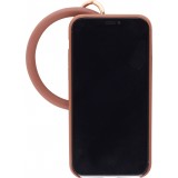 Coque iPhone 11 - Bracelet cuir - Brun