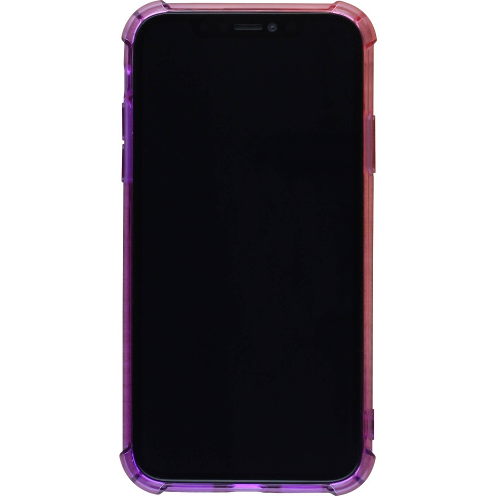 Coque iPhone XR - Bumper Rainbow Silicone anti-choc avec bords protégés -  rose - Violet