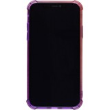 Hülle iPhone 12 / 12 Pro - Gummi Bumper Rainbow mit extra Schutz für Ecken Antischock - rosa - Violett