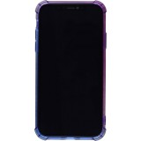 Hülle iPhone 11 - Gummi Bumper Rainbow mit extra Schutz für Ecken Antischock - violett blau
