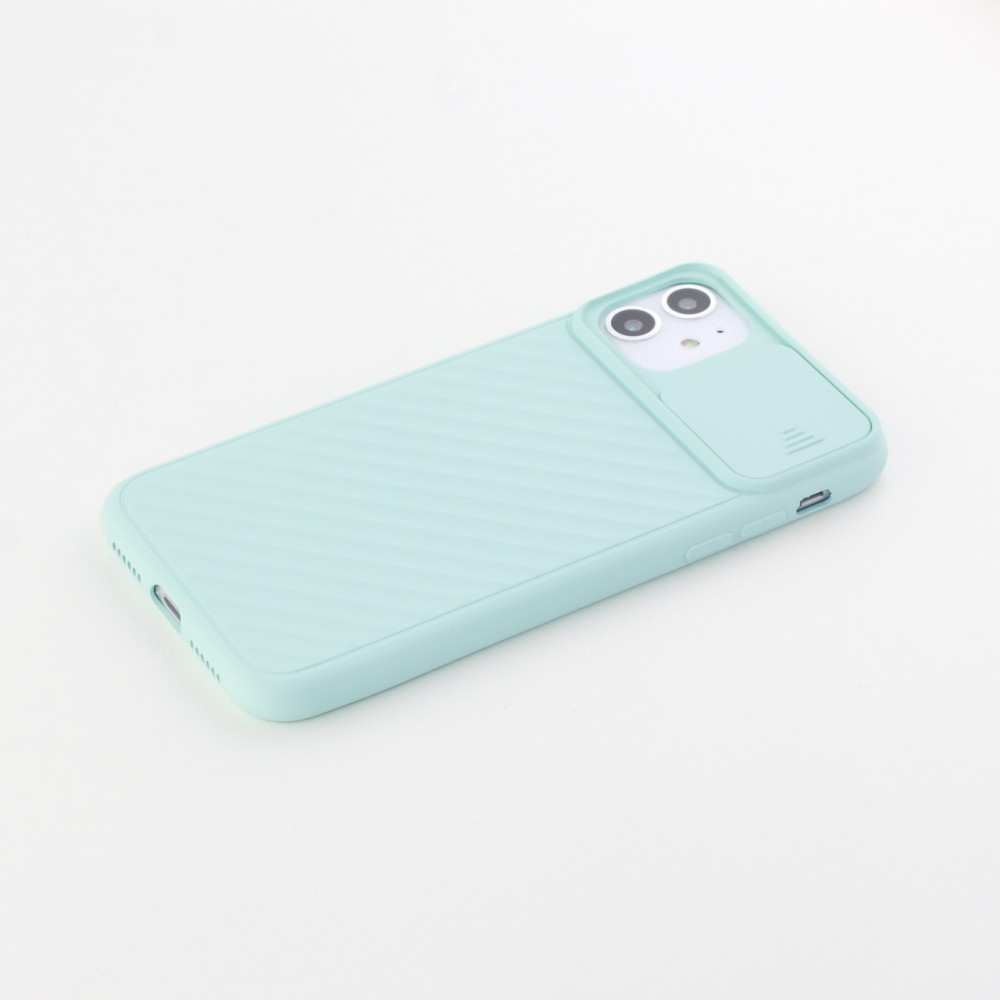 Coque iPhone 11 - Caméra Clapet - Turquoise