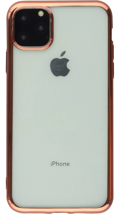 Coque iPhone 11 Pro Max - Electroplate or - Rose