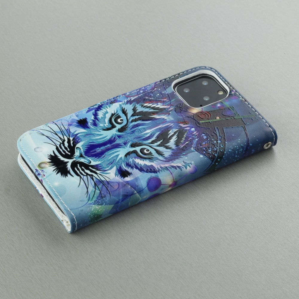 Fourre iPhone 11 Pro - Flip Blue Lion