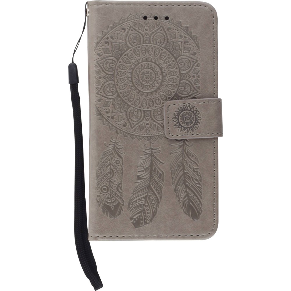 Hülle iPhone 11 - Flip Dreamcatcher - Grau