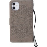 Hülle iPhone 11 - Flip Dreamcatcher - Grau