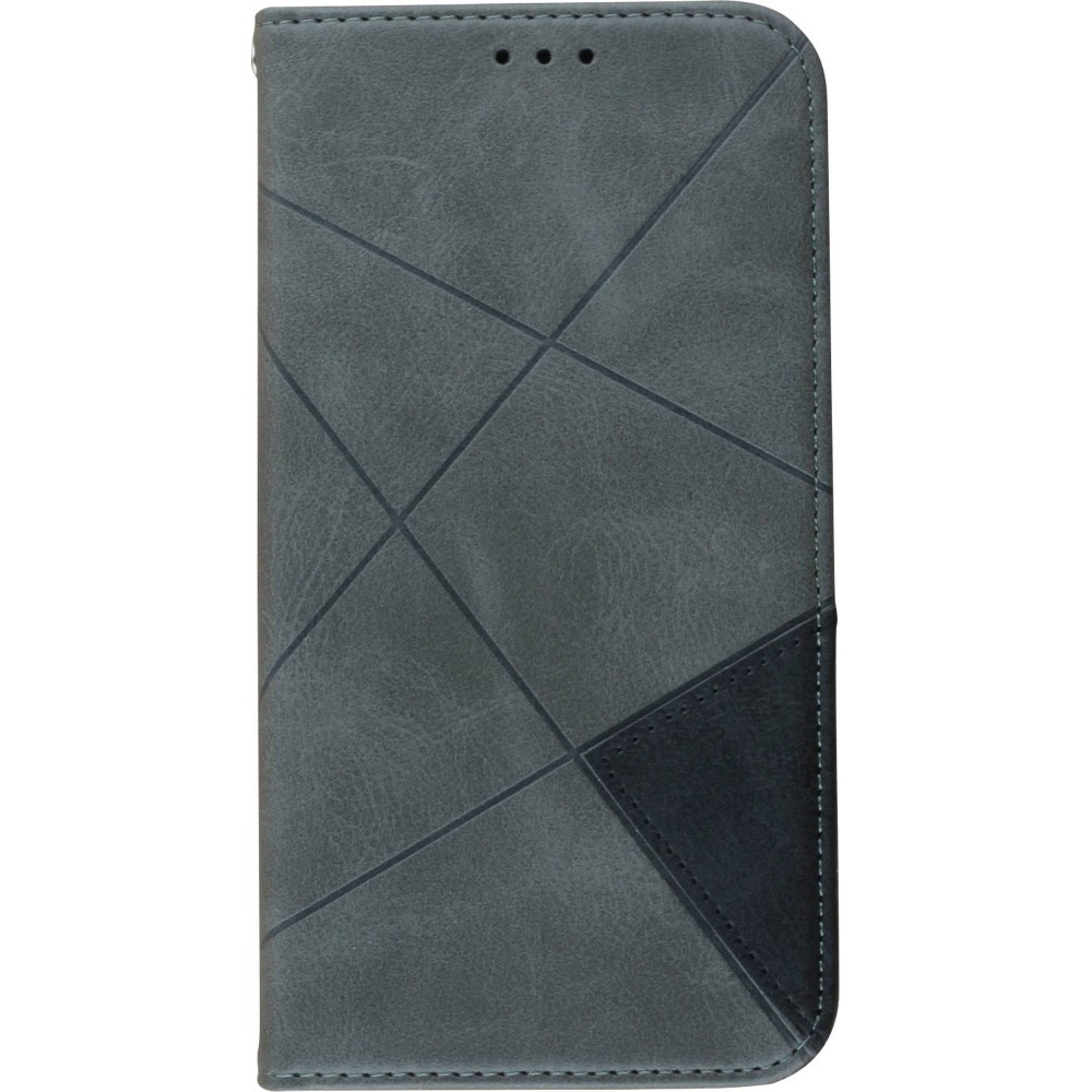 Coque iPhone 11 - Flip Géometrique - Gris