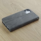 Coque iPhone 11 - Flip Géometrique - Gris