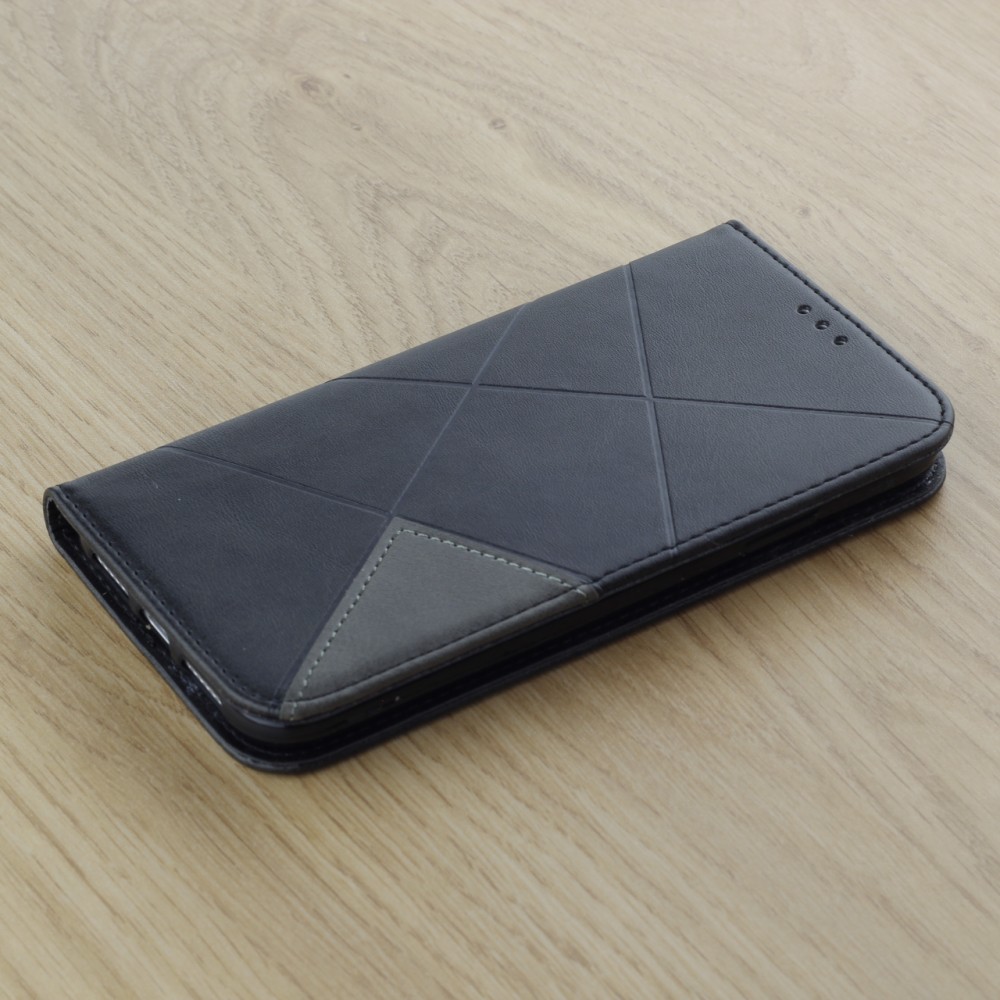 Hülle iPhone 11 - Flip Geometrisch - Schwarz