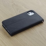Coque iPhone 12 / 12 Pro - Flip Géometrique - Noir