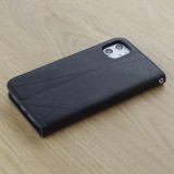 Hülle iPhone 11 - Flip Geometrisch - Schwarz