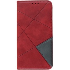 Coque iPhone X / Xs - Flip Géometrique - Rouge