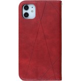 Hülle iPhone 11 - Flip Geometrisch - Rot