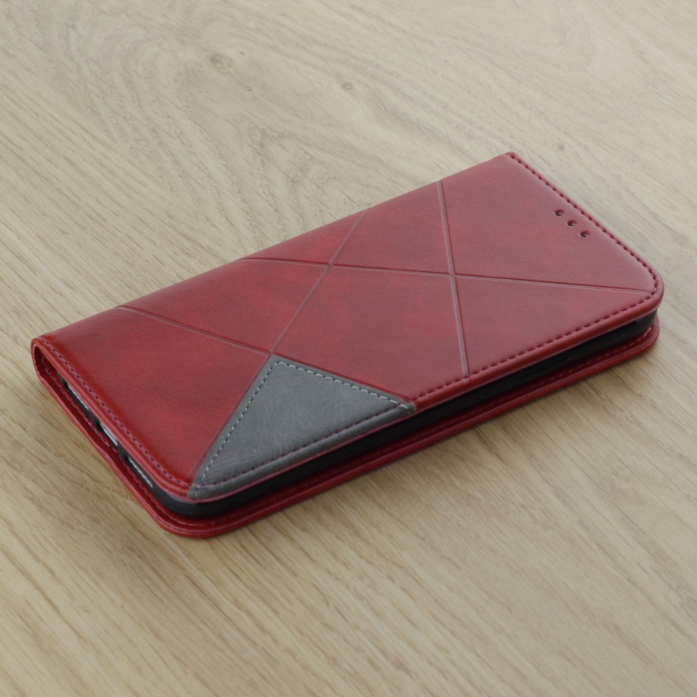 Coque iPhone 7 / 8 / SE (2020, 2022) - Flip Géometrique - Rouge