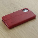 Coque iPhone XR - Flip Géometrique - Rouge