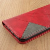 Coque iPhone XR - Flip Géometrique - Rouge