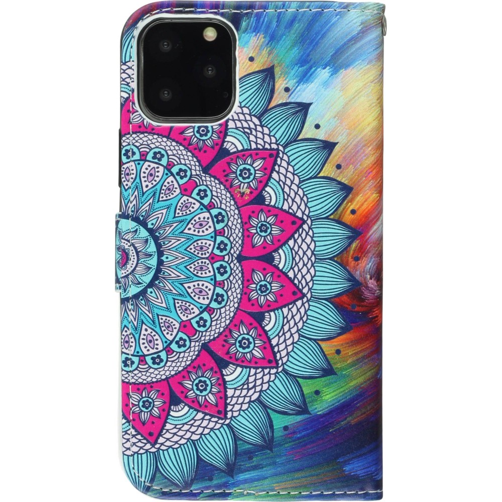 Fourre iPhone 11 Pro - Flip Mandala rainbow