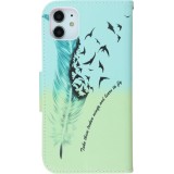 Coque iPhone 11 - Flip Plume Oiseaux