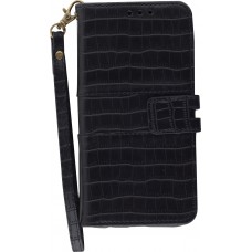 Fourre iPhone 11 - Flip crocodile - Noir