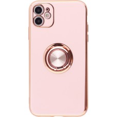 Coque iPhone 6/6s - Gel Bronze avec anneau - Rose