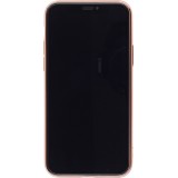 Coque iPhone X / Xs - Gel Bronze avec anneau - Vert foncé
