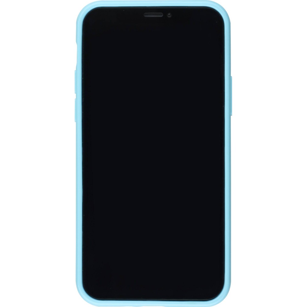 Hülle iPhone 12 mini - Gummi - Hellblau