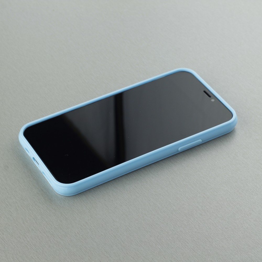 Hülle iPhone 12 mini - Gummi - Hellblau