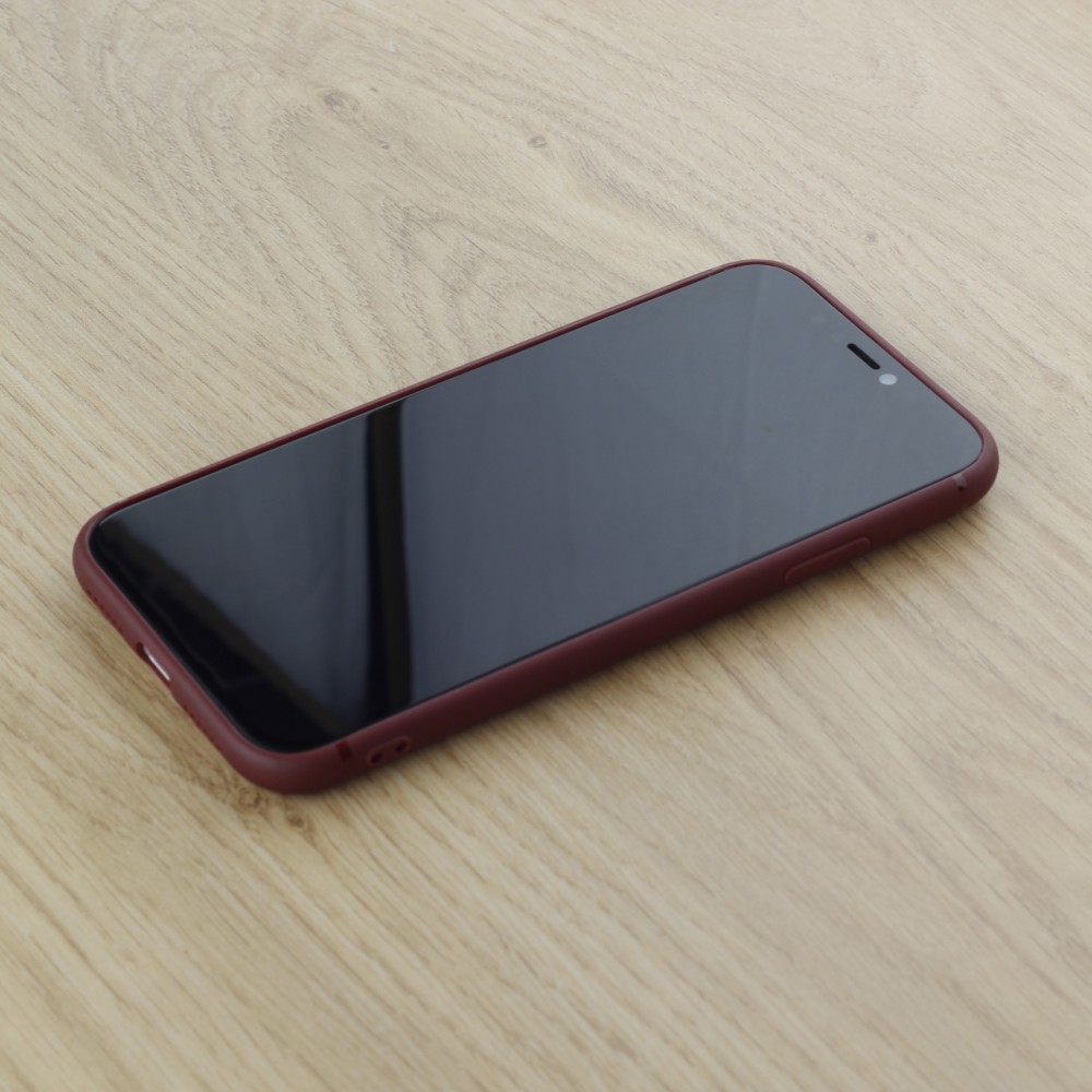 Hülle iPhone 11 - Gummi Herz - Rot