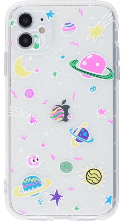 Coque iPhone 12 mini - Gel dessin espace