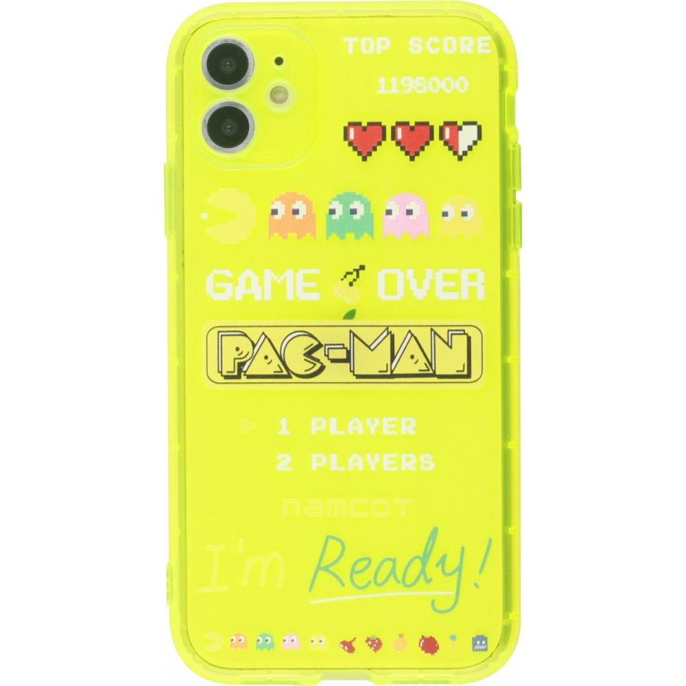 Hülle iPhone 11 - Gummi pac-man - Gelb