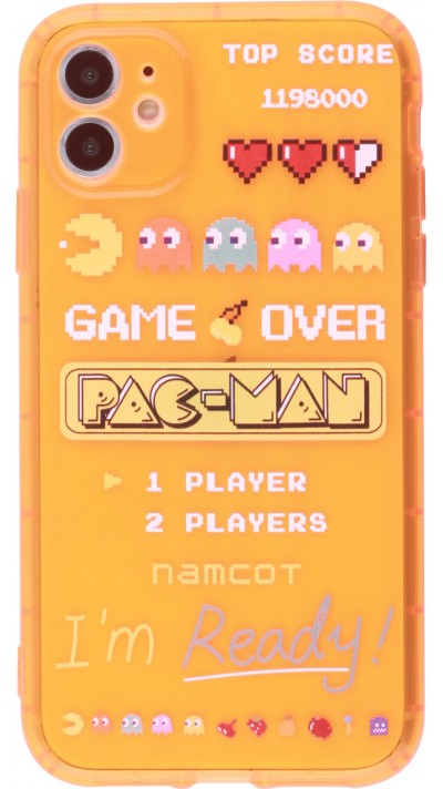 Coque iPhone 11 - Gel pac-man - Orange