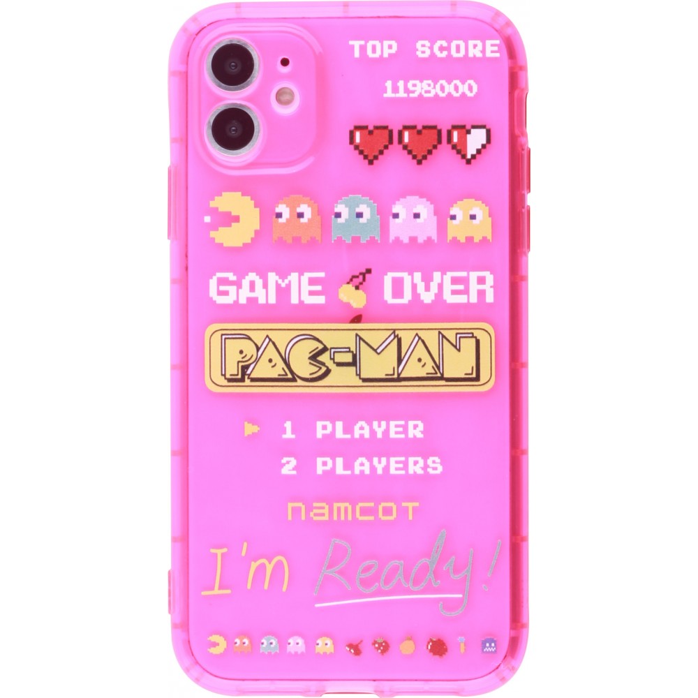 Hülle iPhone 11 - Gummi pac-man - Rosa