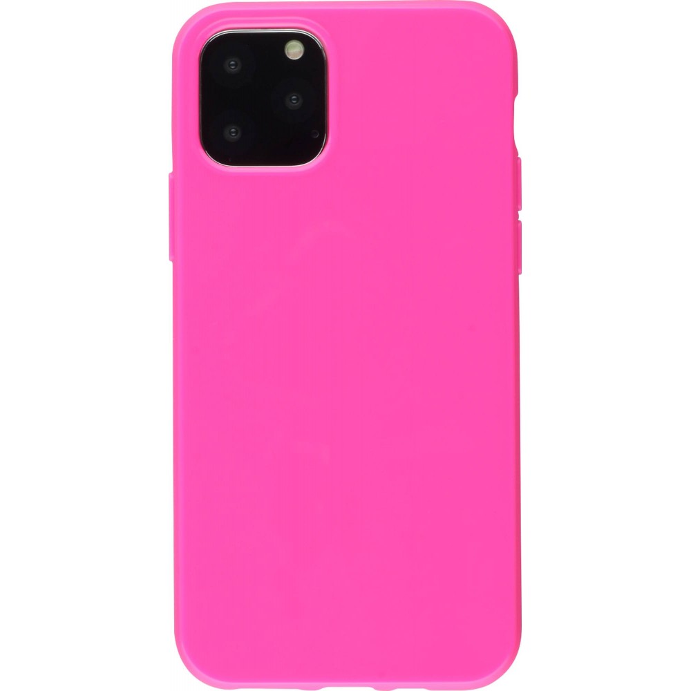 Hülle iPhone 12 mini - Gummi - Dunkelrosa