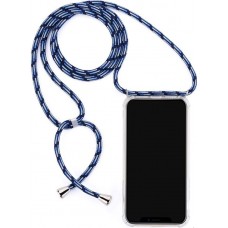 Hülle iPhone 11 Pro Max - Gummi transparent mit Seil blau gefleckt