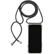 Coque iPhone 11 Pro Max - Gel transparent avec lacet - Gris