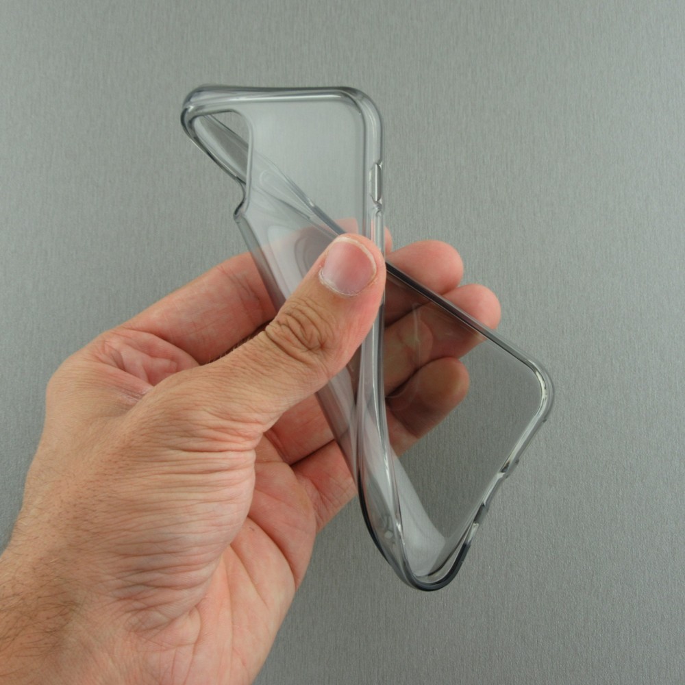 Coque iPhone 11 Pro Max - Gel transparent - Gris