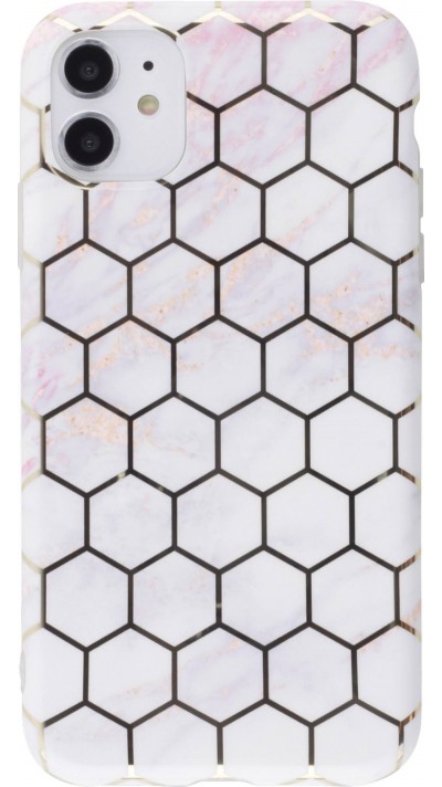 Hülle iPhone 11 - Geometric Bright Line Alveole Marble