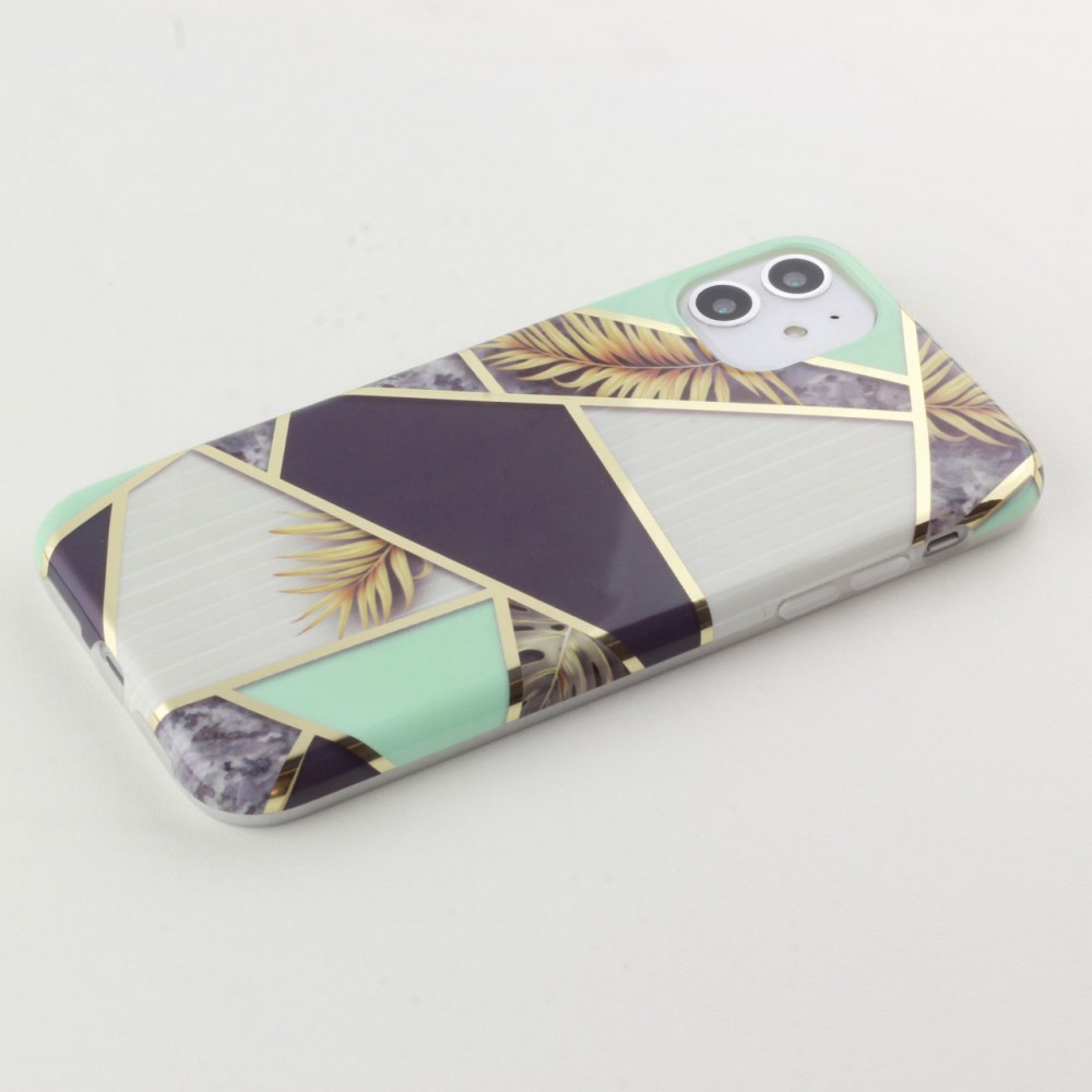 Coque iPhone 11 - Geometric Bright Line Palmier