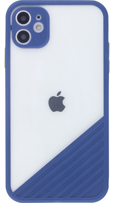 Coque iPhone 11 - Glass Line - Bleu foncé