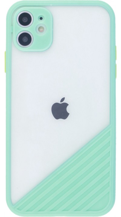 Coque iPhone 11 - Glass Line - Turquoise