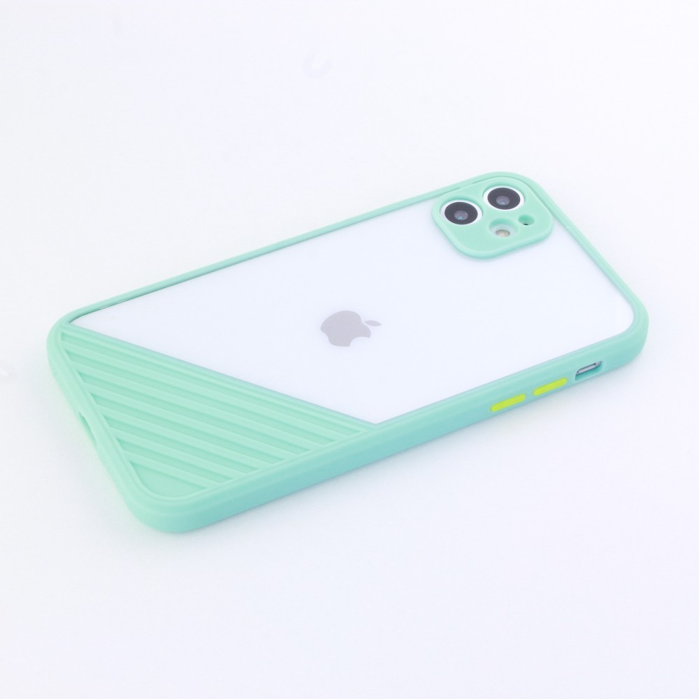 Coque iPhone 11 - Glass Line - Turquoise