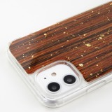 Hülle iPhone 11 - Gold Flakes Brave dunkel Holz