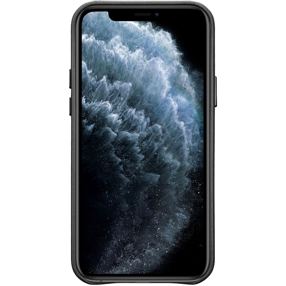 Hülle iPhone 12 Pro Max - ICARER - Standard-Tasche aus echtem Leder - Schwarz 