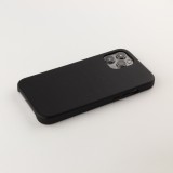 Coque iPhone 11 - ICARER - Fourre standard en cuir véritable - Noir
