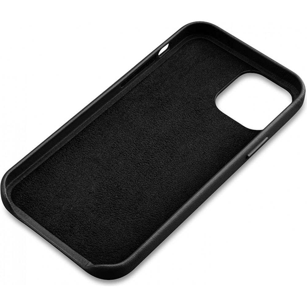 Hülle iPhone 12 Pro Max - ICARER - Standard-Tasche aus echtem Leder - Schwarz 