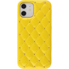 Coque iPhone 12 / 12 Pro - Luxury Matelassé jaune
