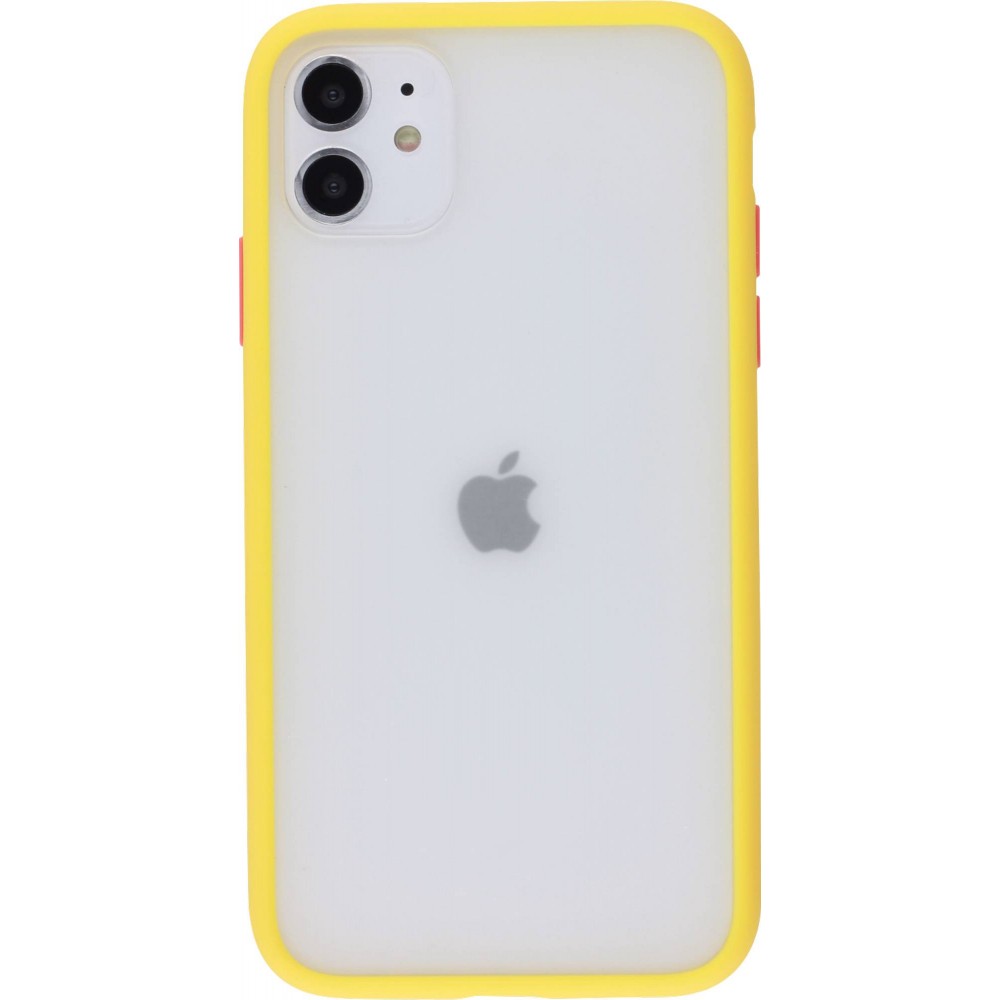 Hülle iPhone 11 - Matte - Gelb