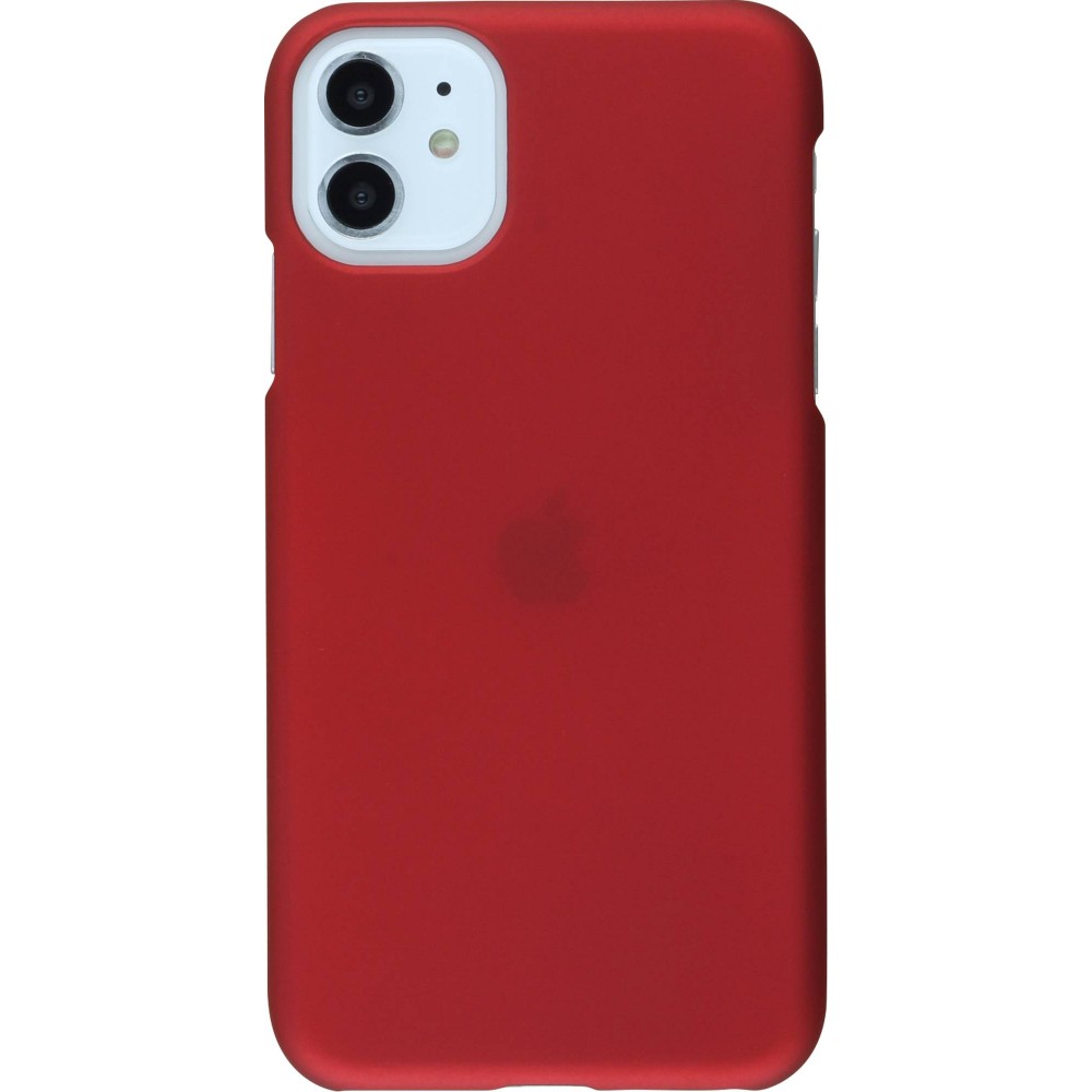 Coque iPhone 11 - Plastic Mat - Bordeau